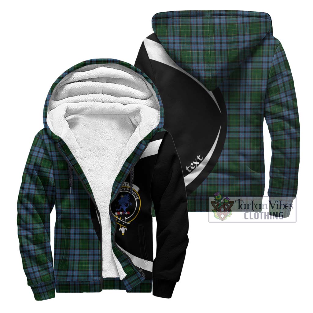 Forsyth Tartan Sherpa Hoodie with Family Crest Circle Style Unisex - Tartan Vibes Clothing