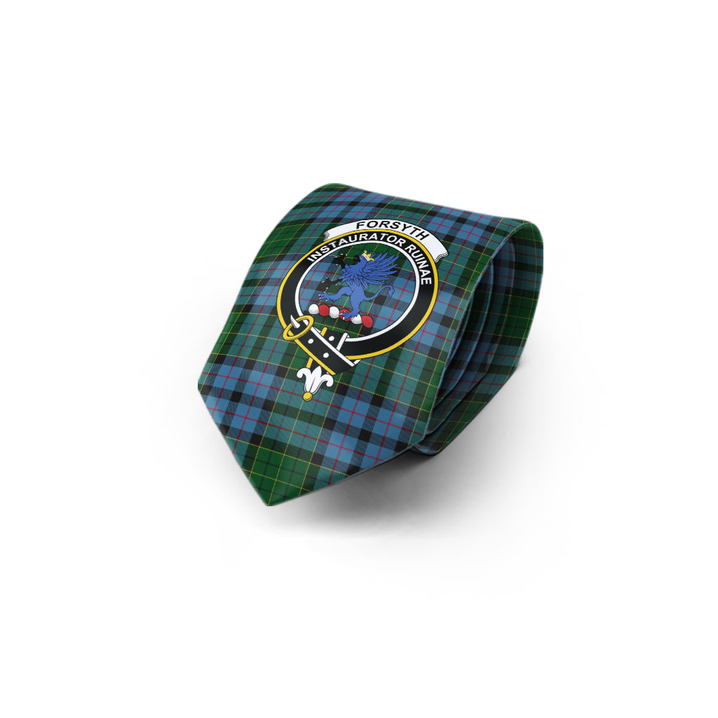 Forsyth Tartan Classic Necktie with Family Crest - Tartan Vibes Clothing