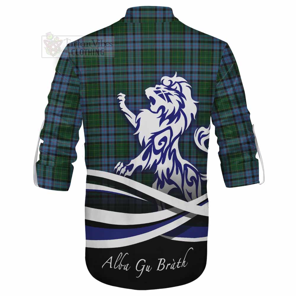 Forsyth Tartan Ghillie Kilt Shirt with Alba Gu Brath Regal Lion Emblem - Tartan Vibes Clothing