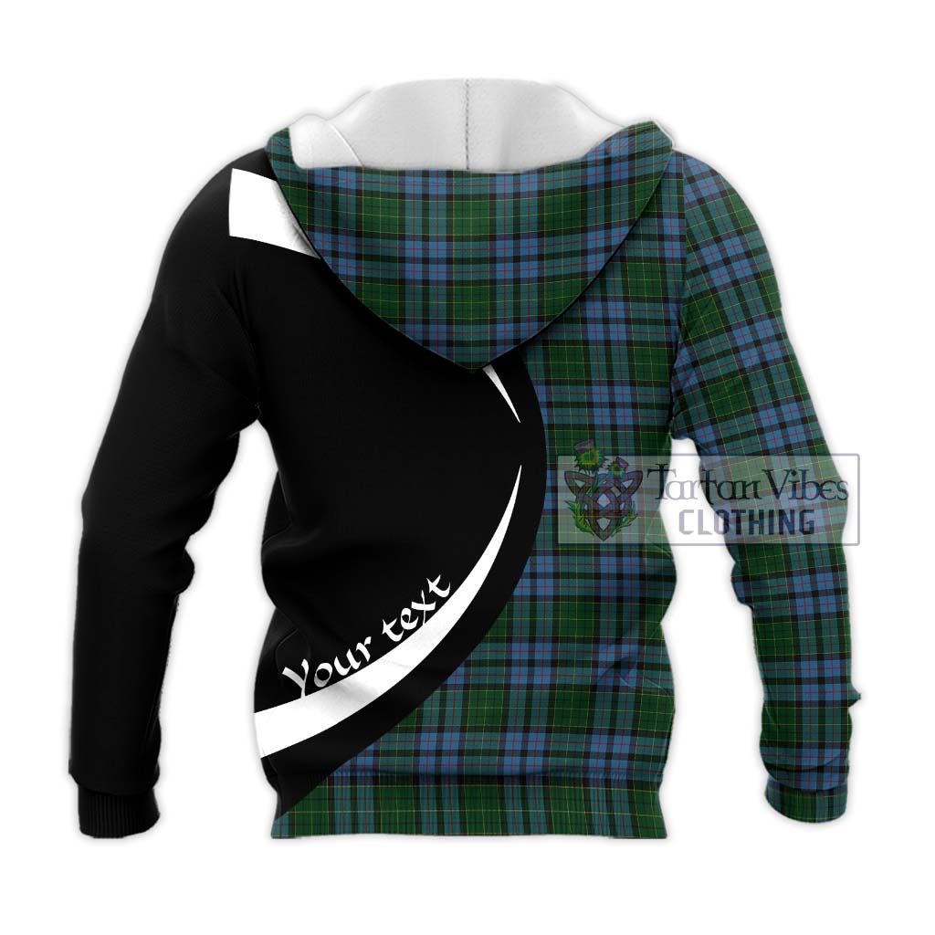 Forsyth Tartan Knitted Hoodie with Family Crest Circle Style - Tartan Vibes Clothing