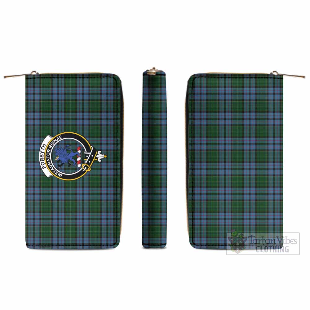 Forsyth Tartan Women's Leather Wallet with Family Crest - Tartan Vibes Clothing