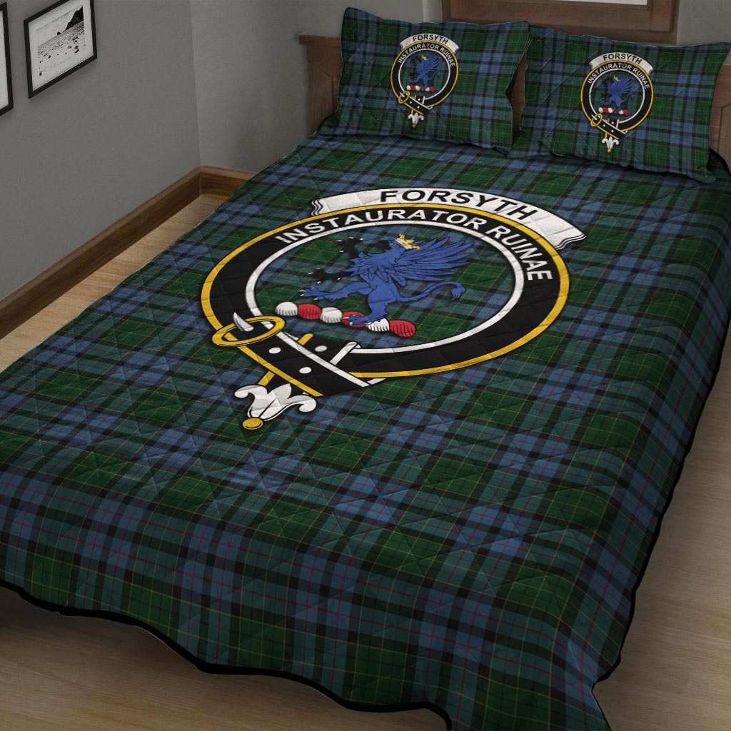 Forsyth Tartan Quilt Bed Set with Family Crest - Tartan Vibes Clothing
