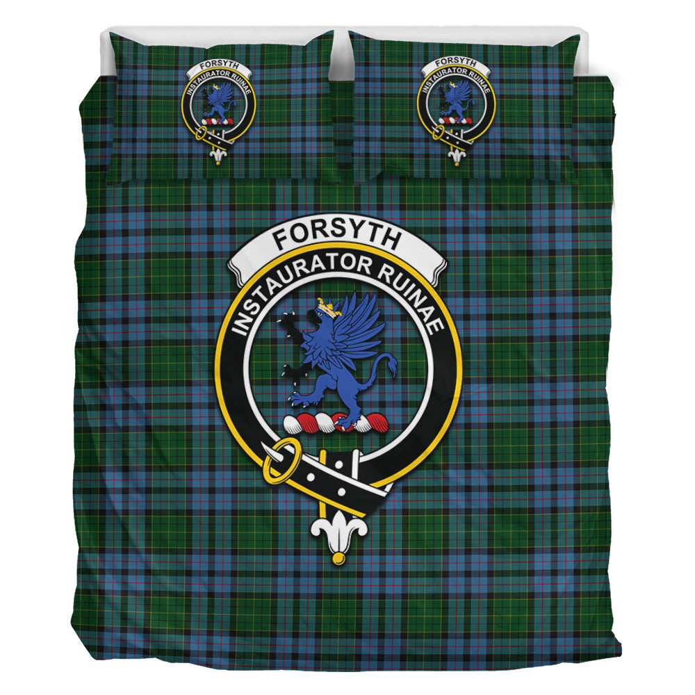 Forsyth Tartan Bedding Set with Family Crest - Tartan Vibes Clothing