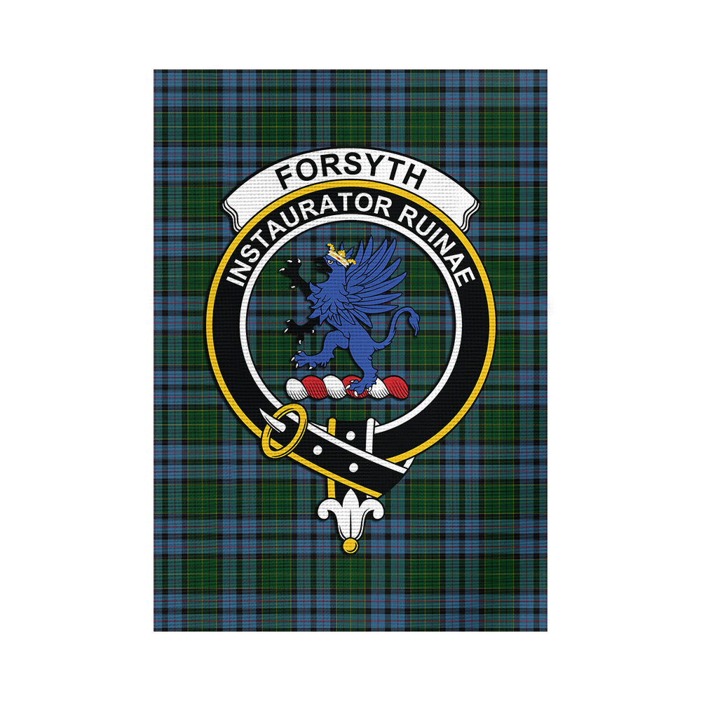 forsyth-tartan-flag-with-family-crest