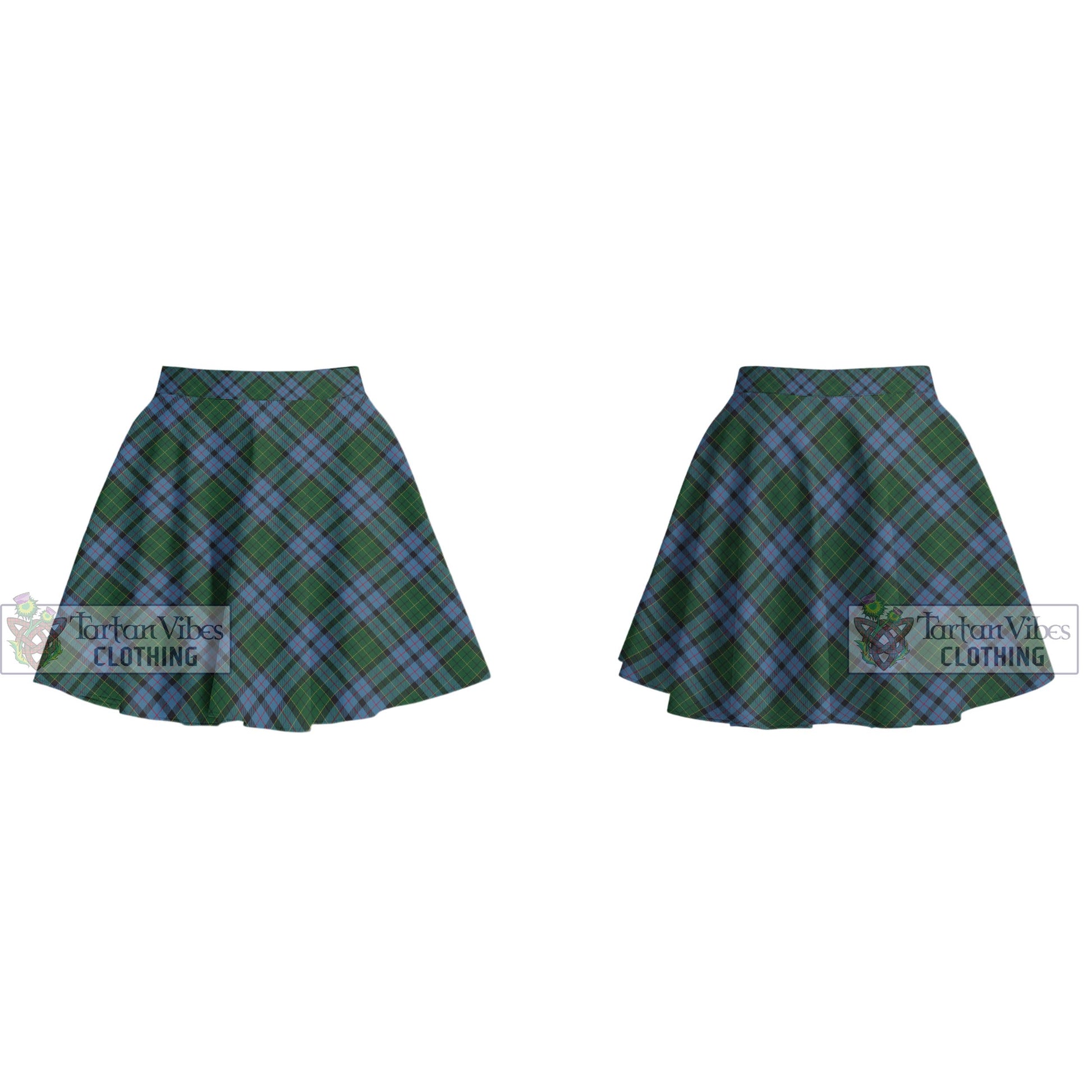 Forsyth Tartan Women's Plated Mini Skirt Cross Style - Tartan Vibes Clothing