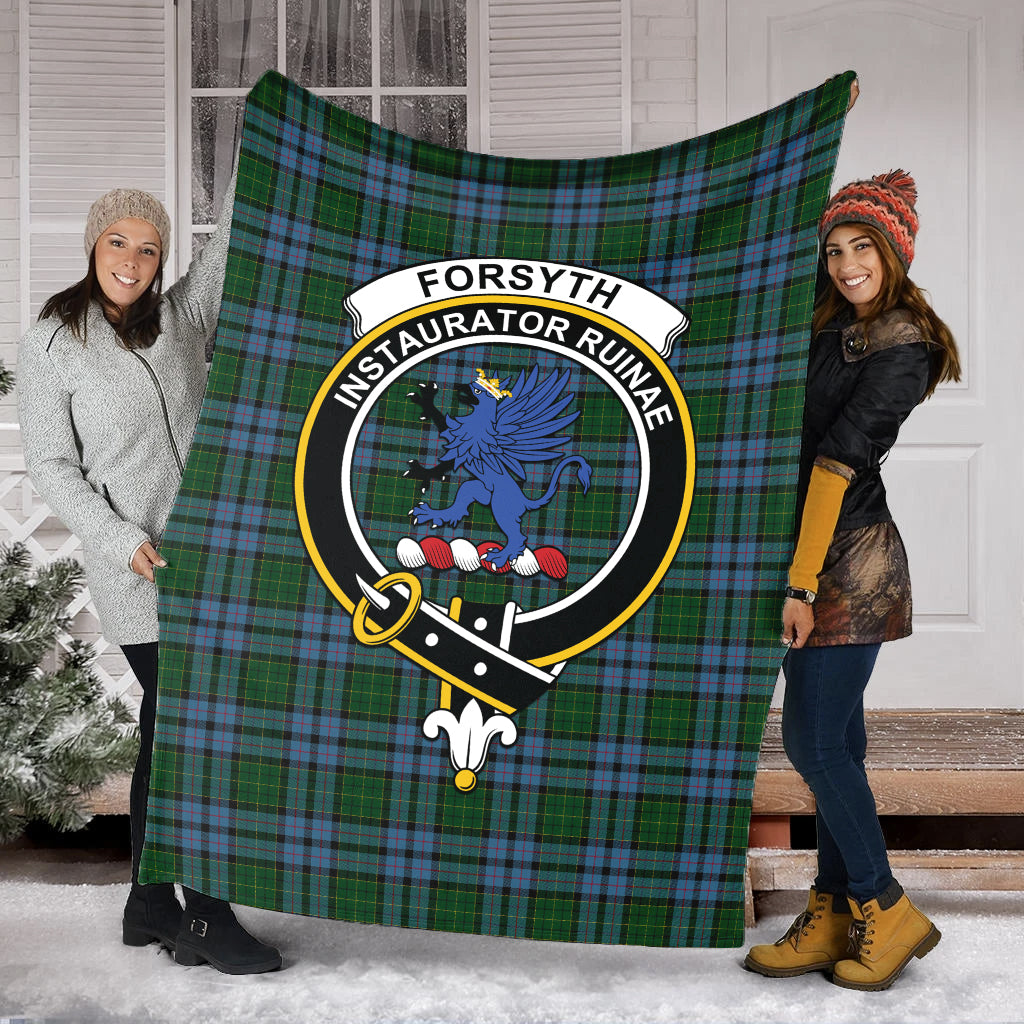 Forsyth Tartan Blanket with Family Crest - Tartan Vibes Clothing