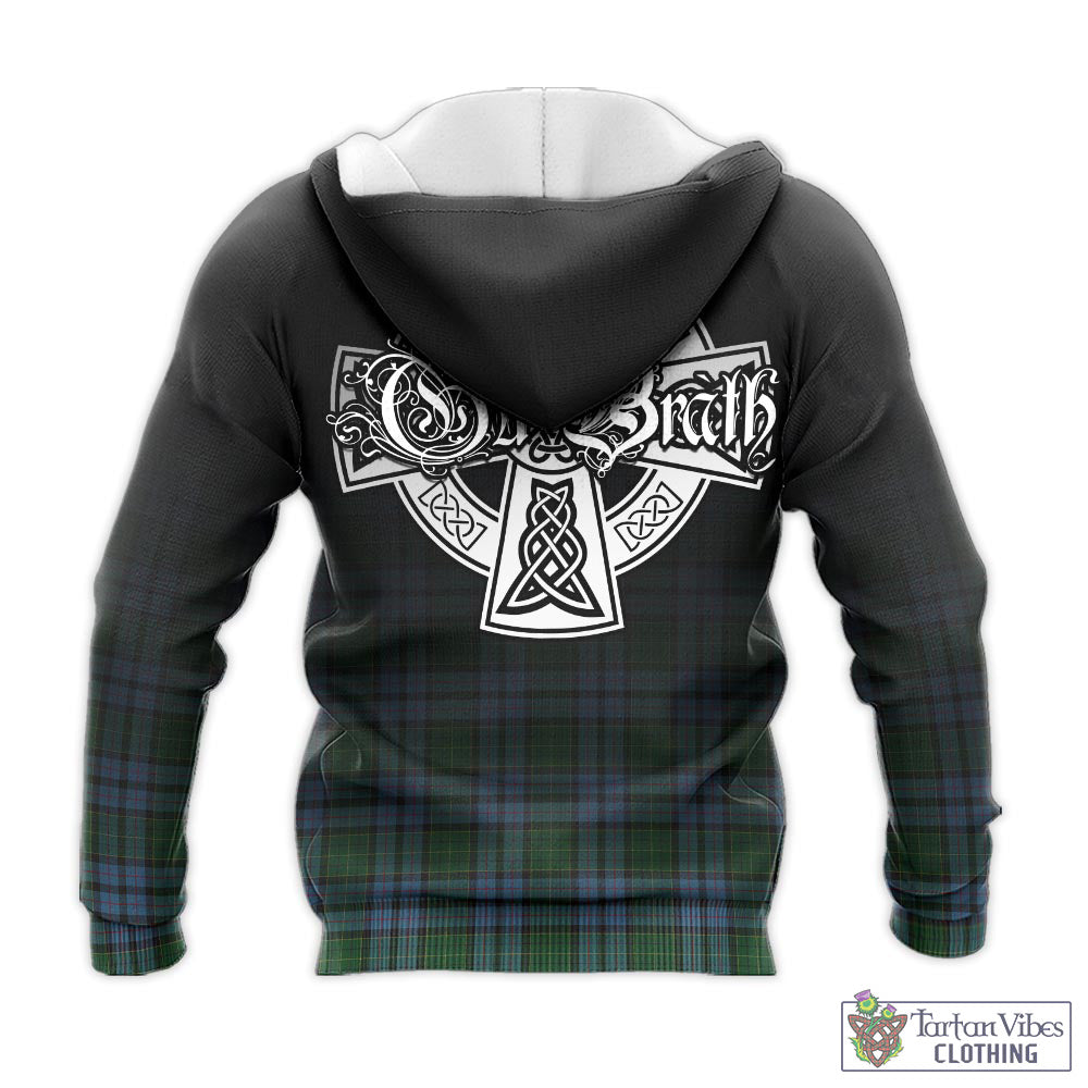 Forsyth Tartan Knitted Hoodie Featuring Alba Gu Brath Family Crest Celtic Inspired - Tartan Vibes Clothing