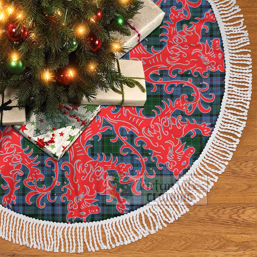 Tartan Vibes Clothing Forsyth Tartan Christmas Tree Skirt Lion Rampant Style