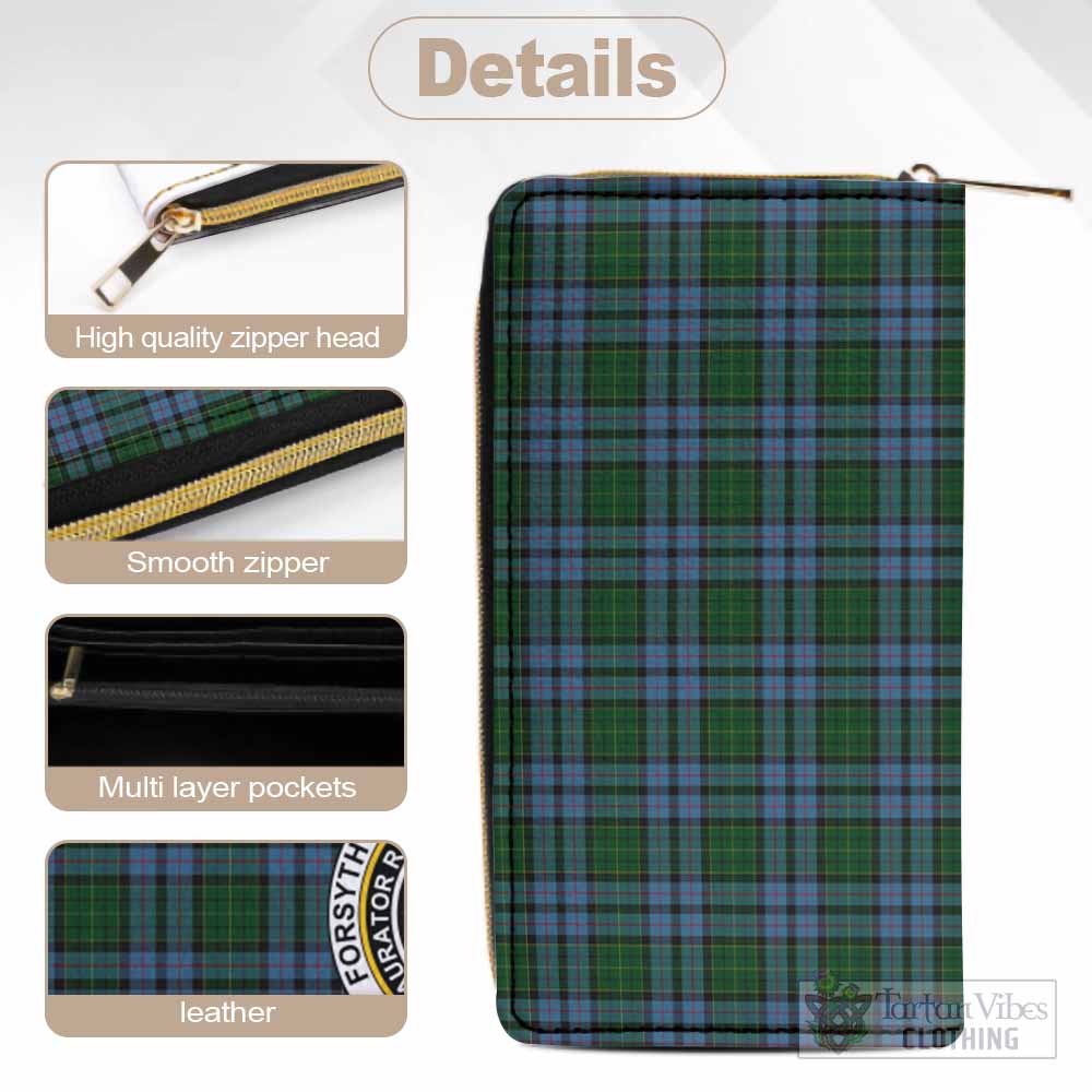 Forsyth Tartan Women's Leather Wallet with Family Crest - Tartan Vibes Clothing