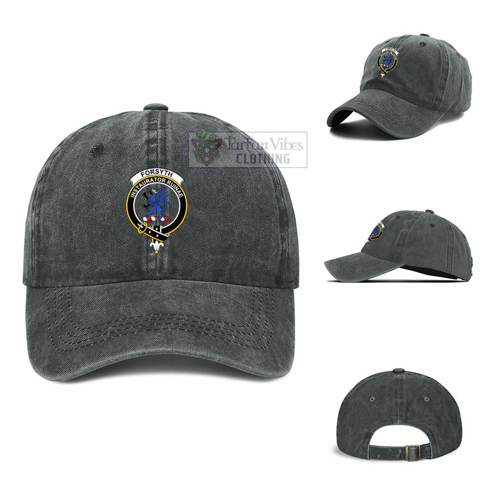 Tartan Vibes Clothing Forsyth Clan Crest Denim Classic Cap