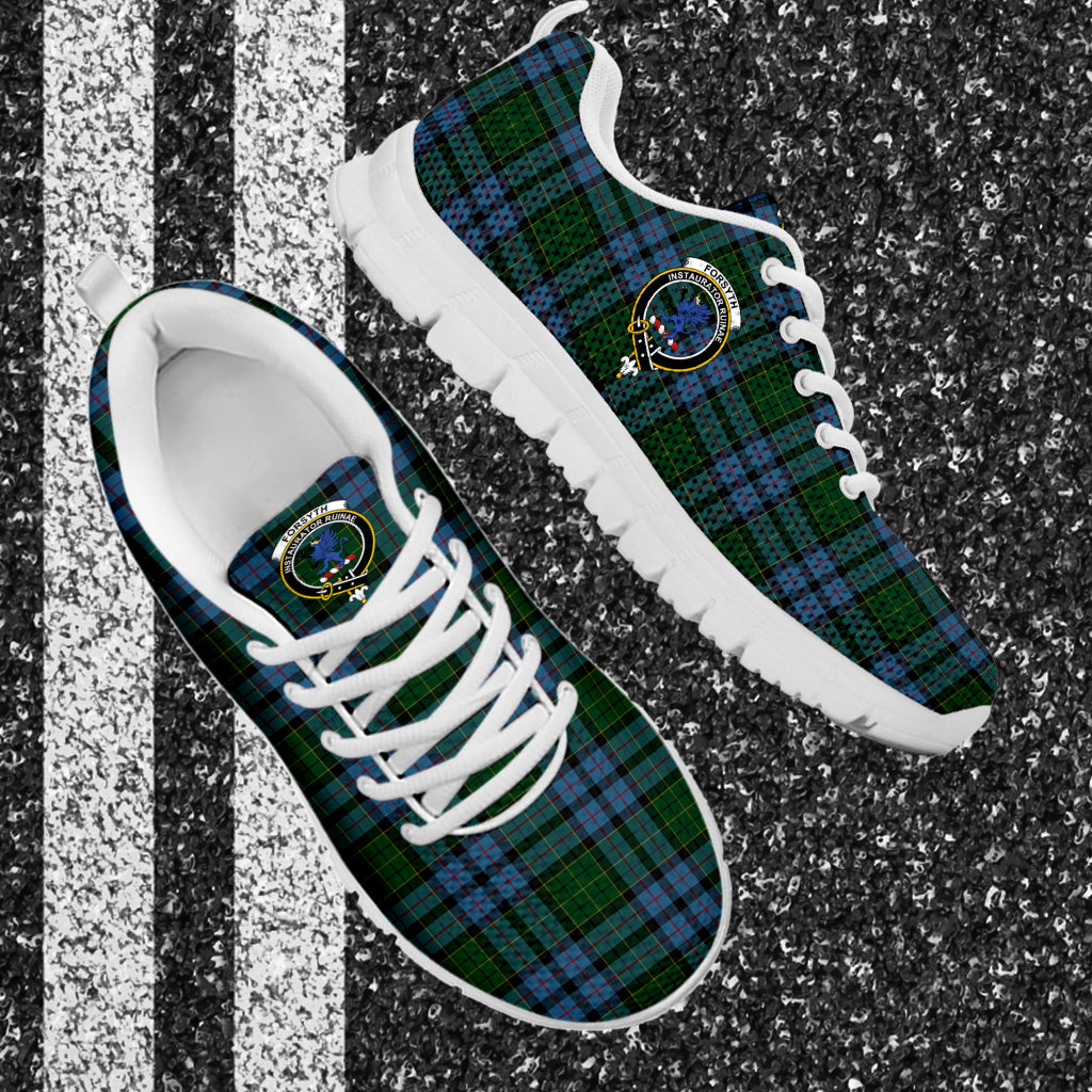 Forsyth Tartan Sneakers with Family Crest - Tartan Vibes Clothing