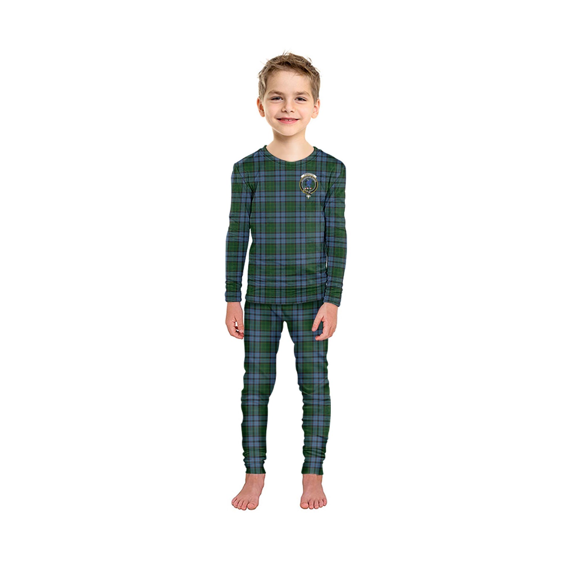 Forsyth Tartan Pajamas Family Set with Family Crest - Tartan Vibes Clothing