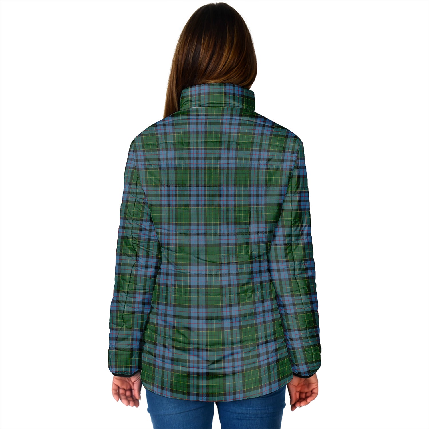 Forsyth Tartan Padded Jacket with Family Crest - Tartan Vibes Clothing