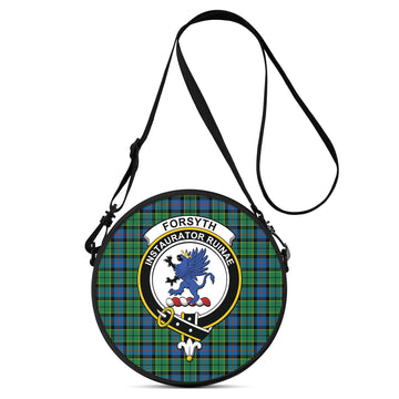 Forsyth Ancient Tartan Round Satchel Bags with Family Crest