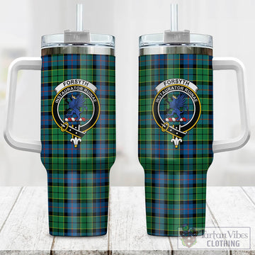 Forsyth Ancient Tartan and Family Crest Tumbler with Handle