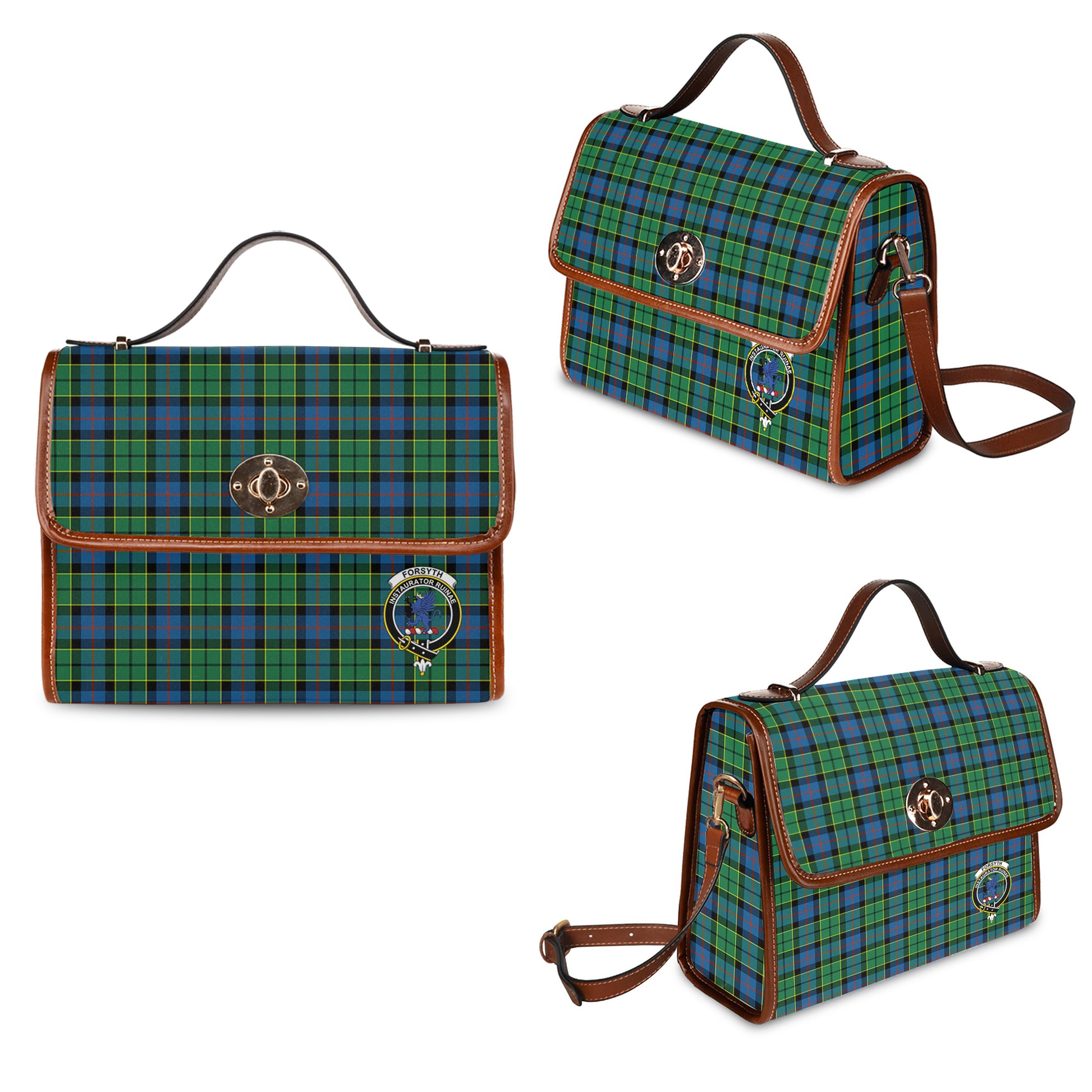 forsyth-ancient-tartan-leather-strap-waterproof-canvas-bag-with-family-crest