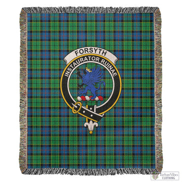Forsyth Ancient Tartan Woven Blanket with Family Crest