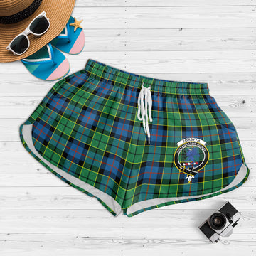 Forsyth Ancient Tartan Womens Shorts with Family Crest