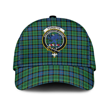 Forsyth Ancient Tartan Classic Cap with Family Crest