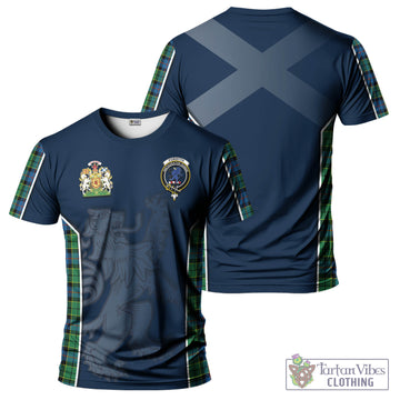 Forsyth Ancient Tartan T-Shirt with Family Crest and Lion Rampant Vibes Sport Style