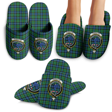 Forsyth Ancient Tartan Home Slippers with Family Crest