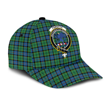 Forsyth Ancient Tartan Classic Cap with Family Crest