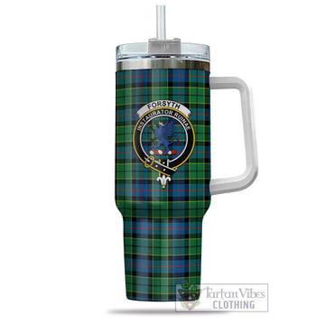 Forsyth Ancient Tartan and Family Crest Tumbler with Handle