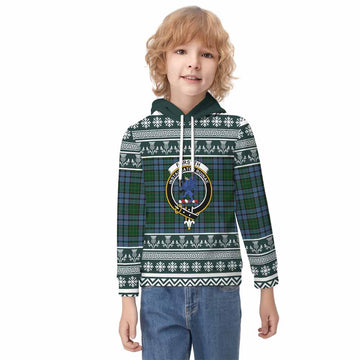 Forsyth Clan Tartan Christmas Kid Hoodie with Family Crest