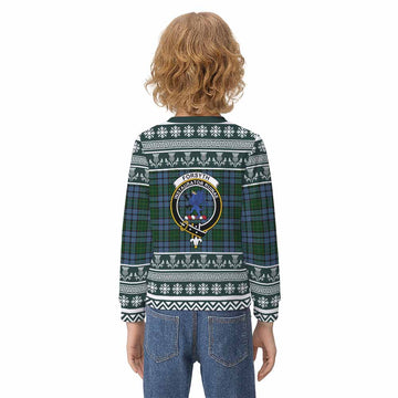 Forsyth Clan Tartan Christmas Kid Ugly Sweatshirt with Family Crest