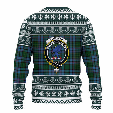 Forsyth Clan Tartan Christmas Ugly Sweater with Family Crest