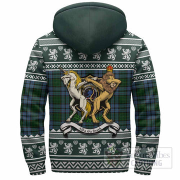 Forsyth Clan Tartan Crest Christmas Fleece Hoodie Coat of Arms Funny Style