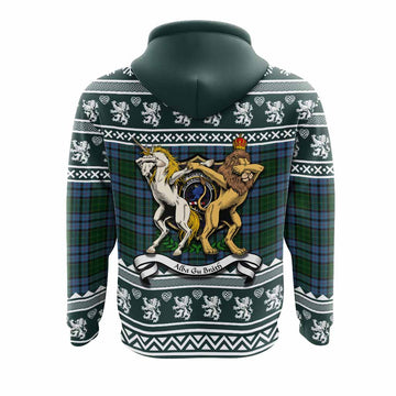Forsyth Clan Tartan Crest Christmas Hoodie Coat of Arms Funny Style