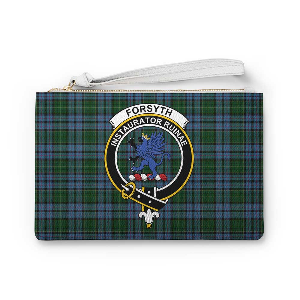 Tartan Vibes Clothing Forsyth Family Crest Tartan Clutch Bag