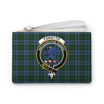 Tartan Vibes Clothing Forsyth Family Crest Tartan Clutch Bag