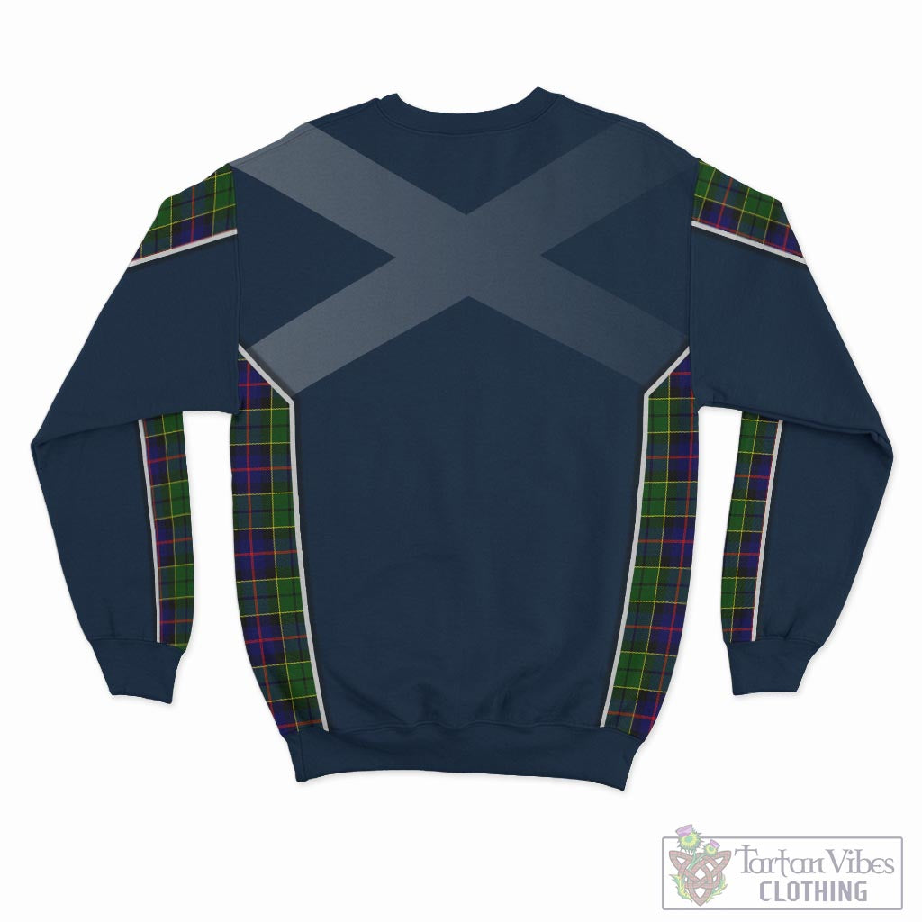 Tartan Vibes Clothing Forsyth Modern Tartan Sweatshirt with Family Crest and Scottish Thistle Vibes Sport Style