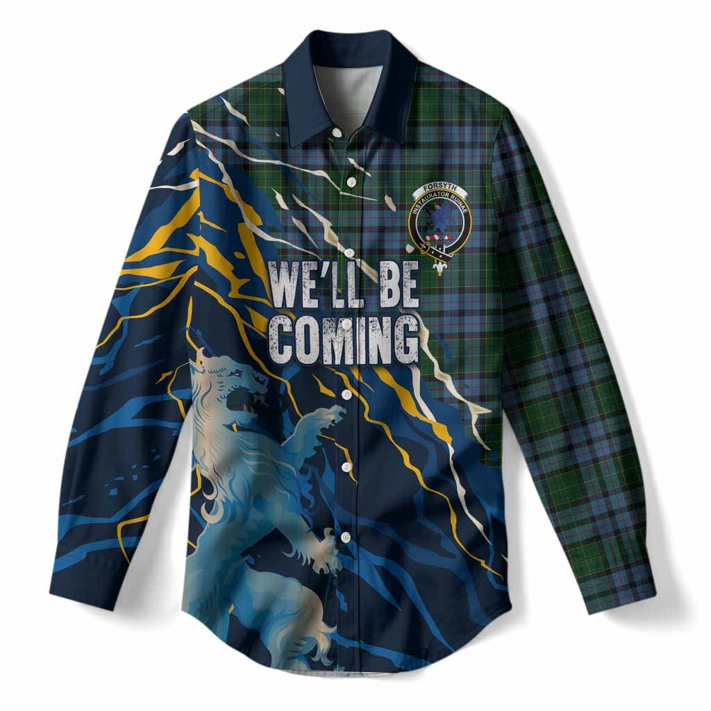 Forsyth Scotland Tartan Women Casual Shirt WC2026 Football - We'll Be Coming