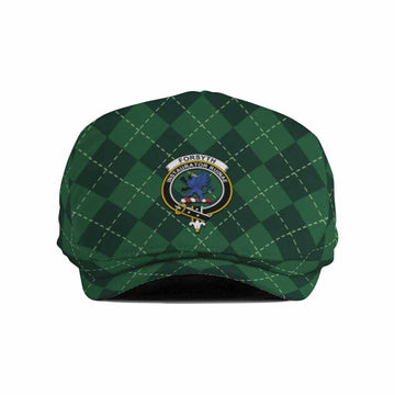 Forsyth Scottish Family Crest Flat Cap Green Argyle Classic Style - Tartan Vibes Clothing