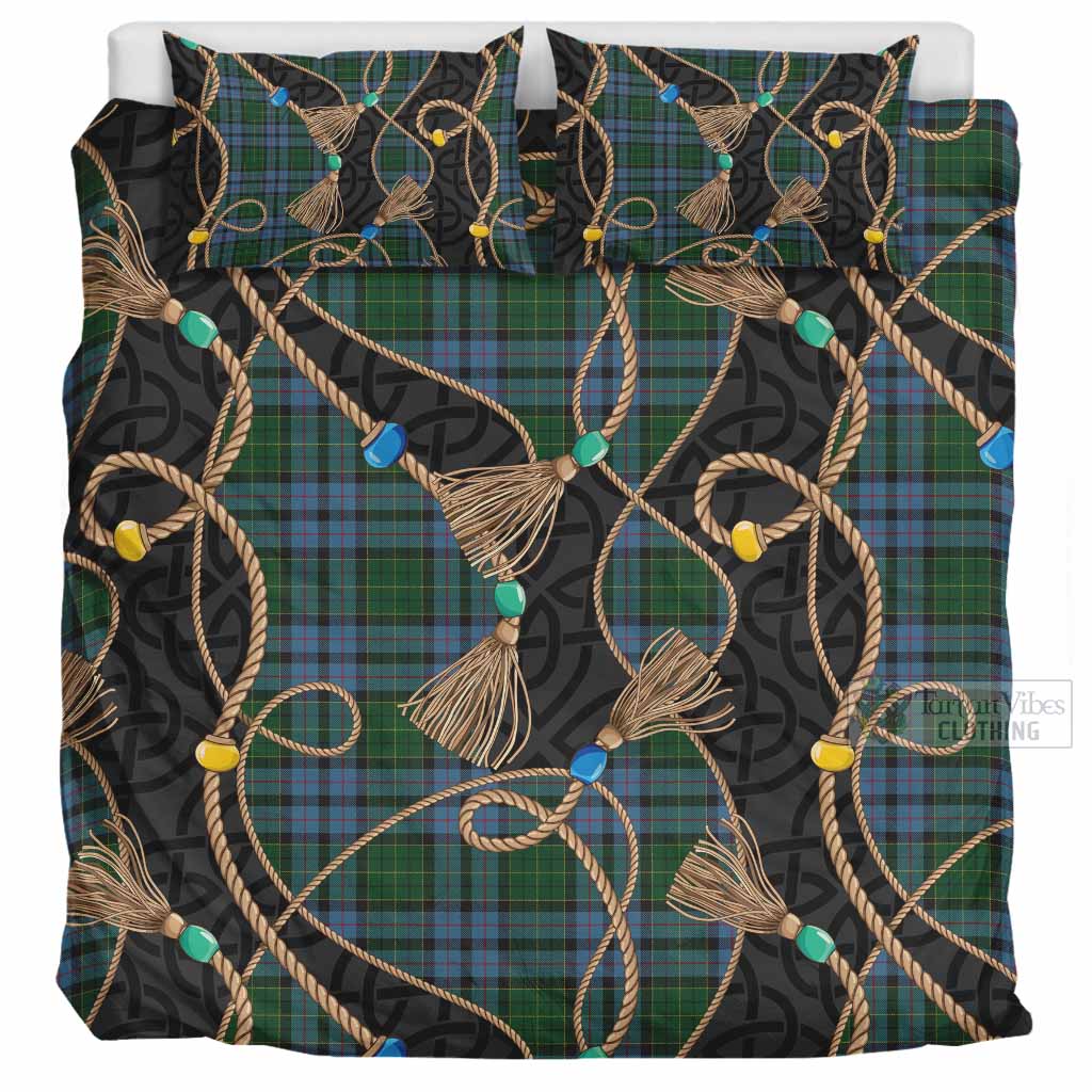 Forsyth Scottish Tartan Twisted Ropes Stylized Bedding Set UK Bedding Set UK Super King 104*94 inch - Tartan Vibes Clothing