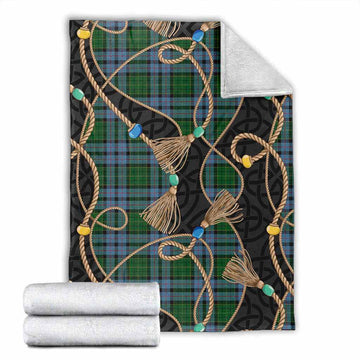 Forsyth Scottish Tartan Twisted Ropes Stylized Blanket X-Large 59 x 79 inches 150 x 200 cm - Tartan Vibes Clothing