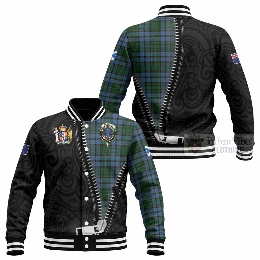 Forsyth Tartan Baseball Jacket New Zealand Pattern Unique Zipper Stylized