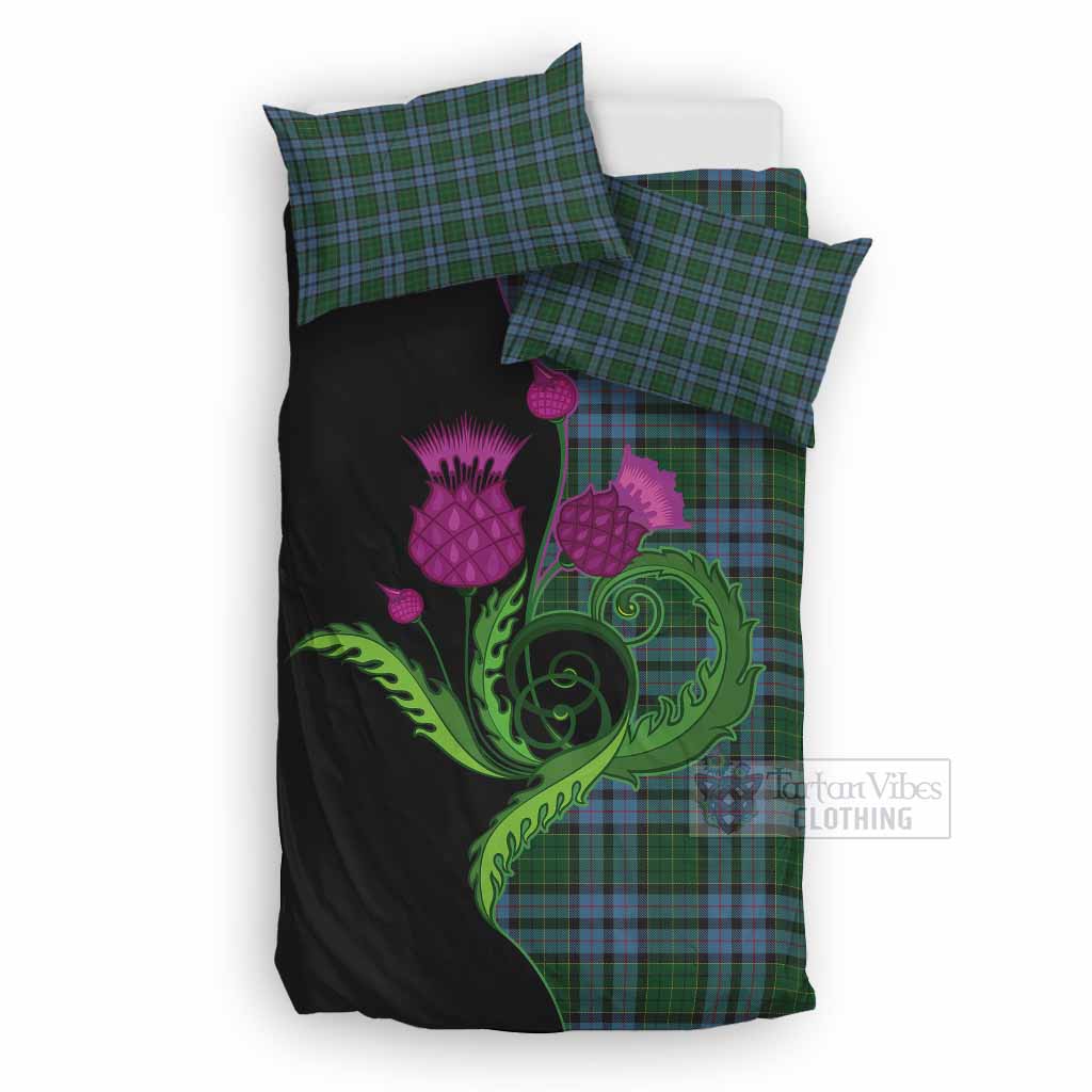 Forsyth Tartan Bedding Set Traditional Scottish Thistle UK Bedding Set UK Double 79*79 inch - Tartan Vibes Clothing
