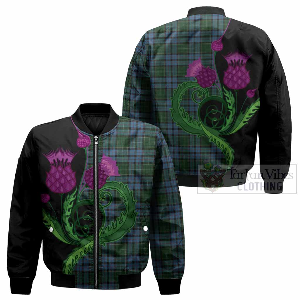 Forsyth Tartan Bomber Jacket Traditional Scottish Thistle