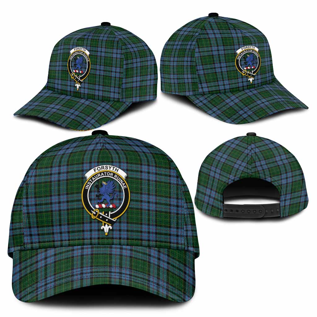 Forsyth Tartan Classic Cap with Family Crest