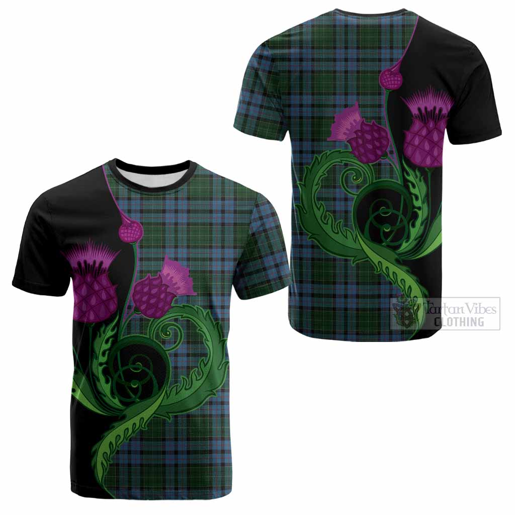 Forsyth Tartan Cotton T-shirt Traditional Scottish Thistle