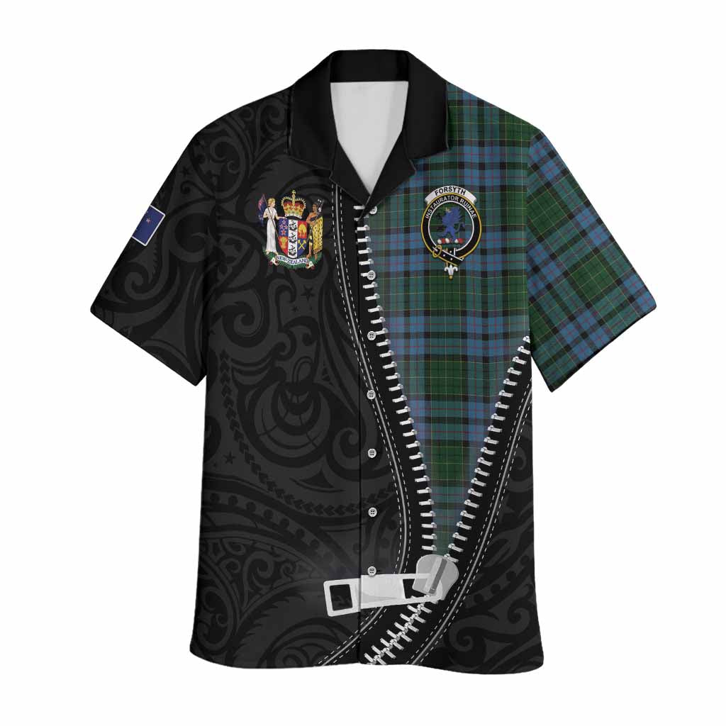 Forsyth Tartan Hawaiian Shirt New Zealand Pattern Unique Zipper Stylized