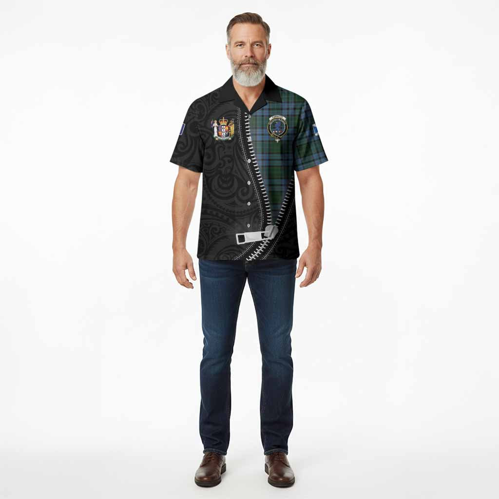 Forsyth Tartan Hawaiian Shirt New Zealand Pattern Unique Zipper Stylized