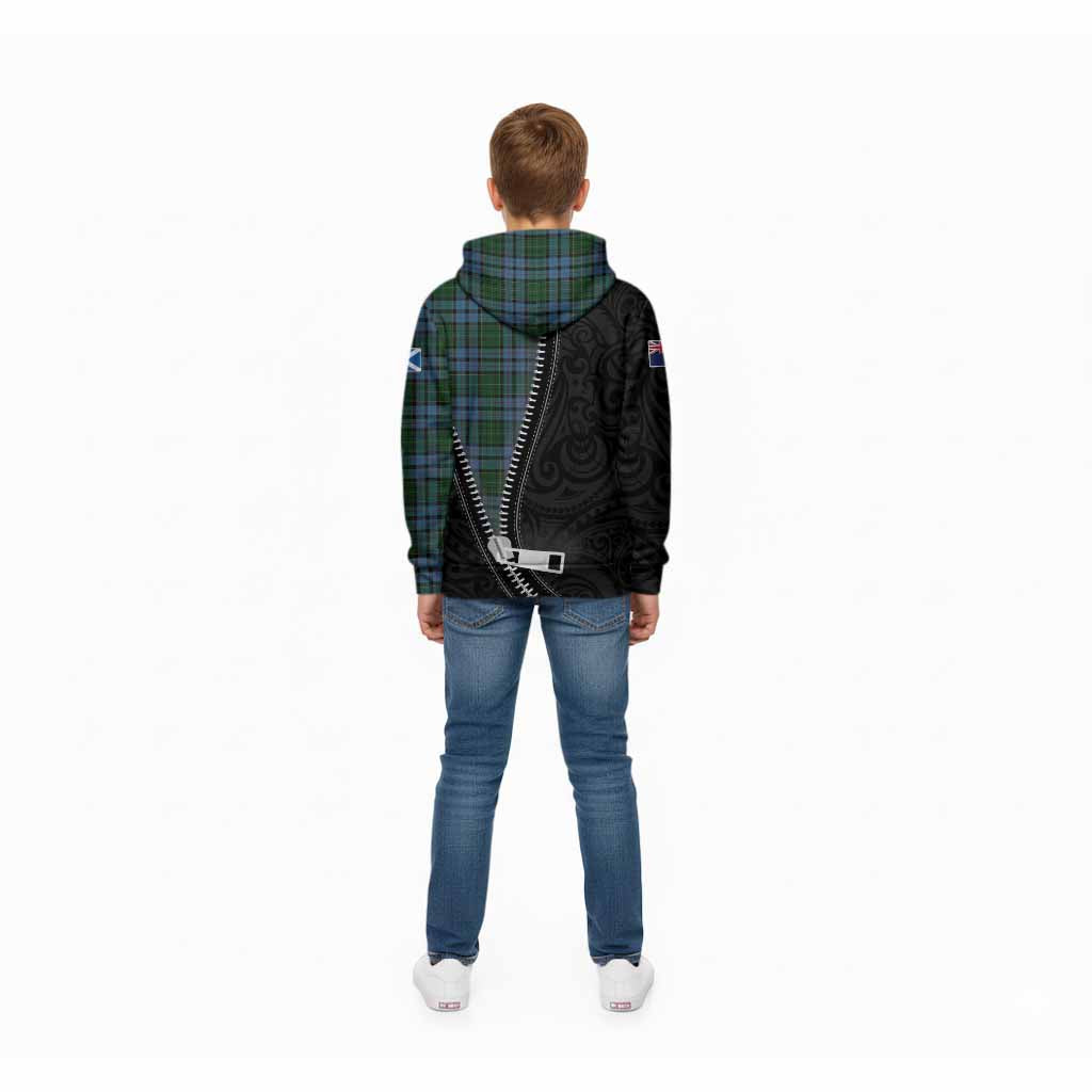 Forsyth Tartan Kid Hoodie New Zealand Pattern Unique Zipper Stylized