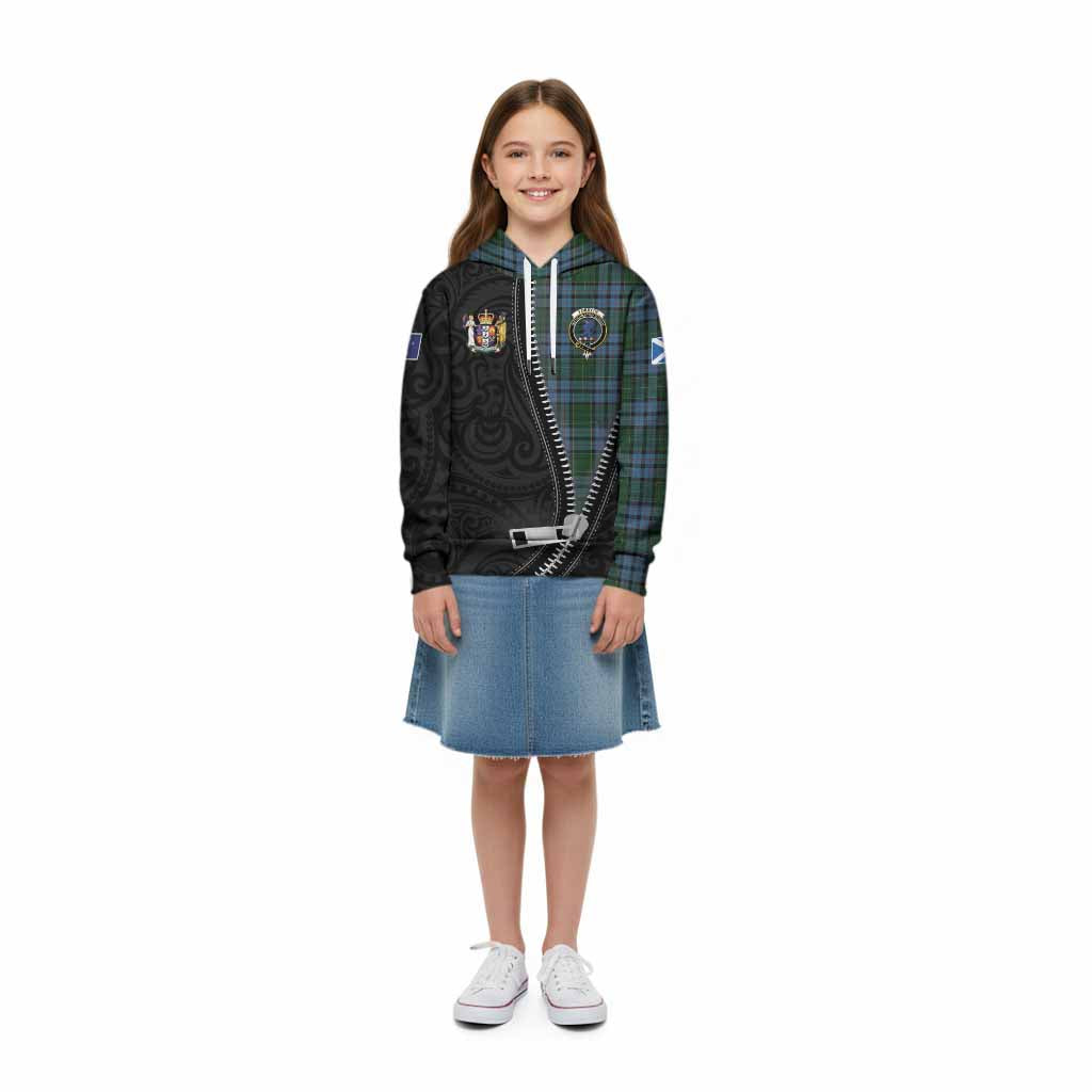 Forsyth Tartan Kid Hoodie New Zealand Pattern Unique Zipper Stylized