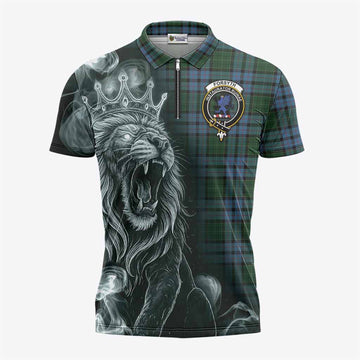 Forsyth Tartan Zipper Polo Shirt Roaring Lion Heritage