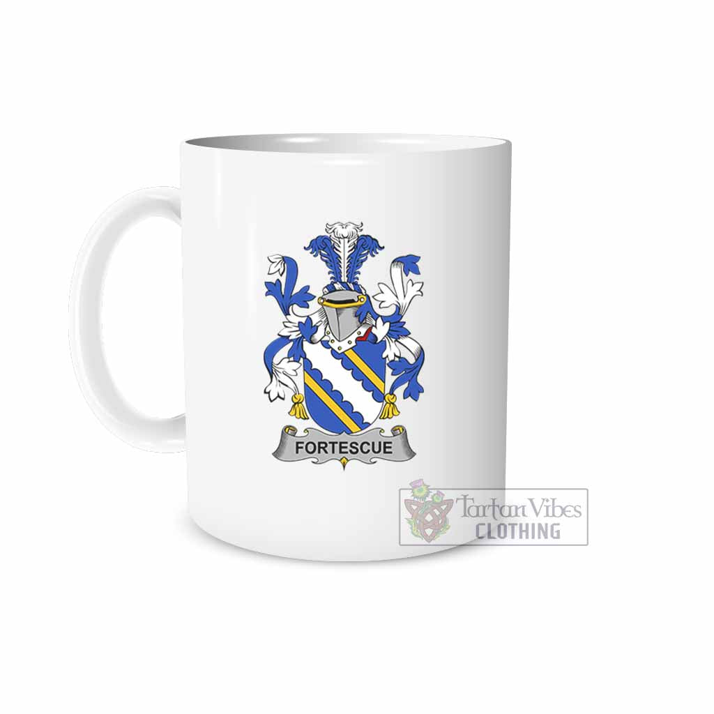 Fortescue Irish Clan Coat of Arms Ceramic Mug White - 2D-tartanvibesclothing